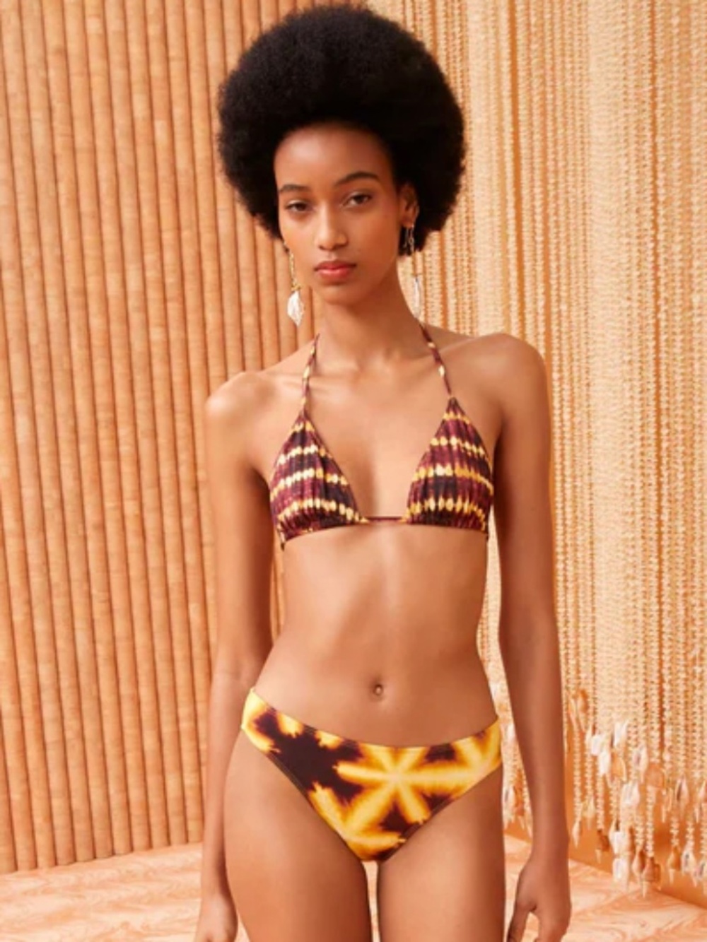Ulla Johnson Dani Lycra Bikini Bottoms Amber Tie-Dye